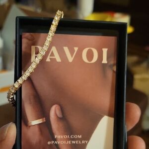 3mm CZ 14kt Gold Plated  6.5" Tennis Bracelet